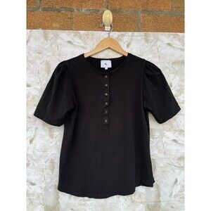 G. LABEL by Goop- Karmanos Organic
Cotton Puff Sleeve Henley Tee small